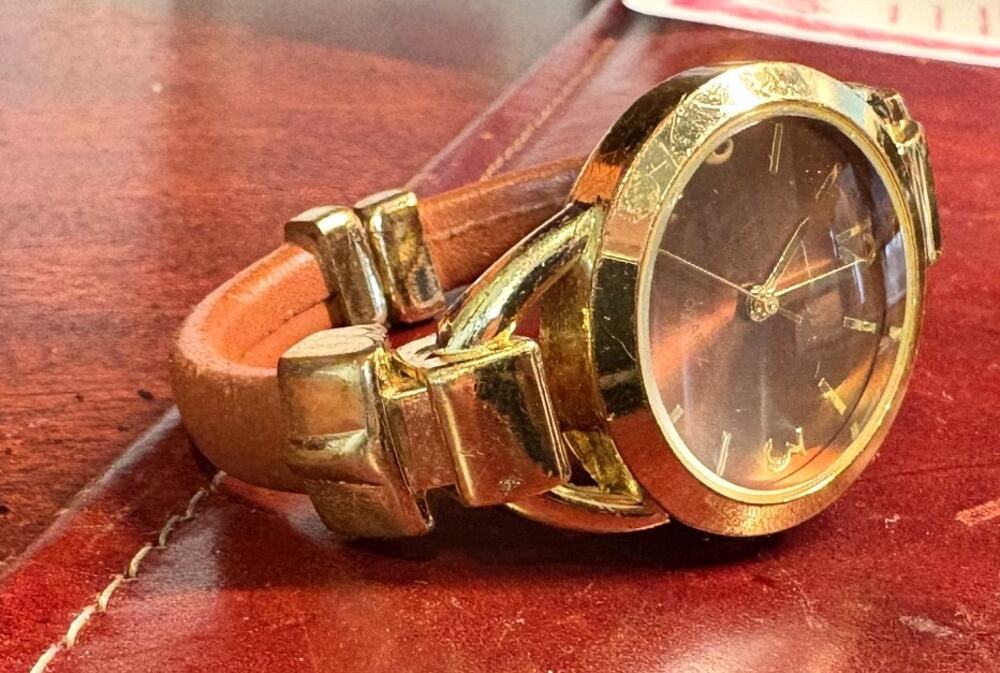 Women's Studio Time Watch, Gold Tone with Face Color Matching Band Wrap